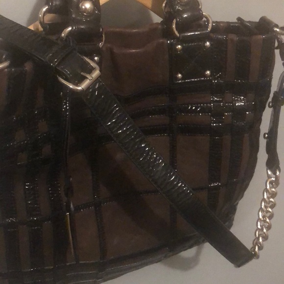 Beautiful Brown/ Black Badgely Mischka Bag - Picture 3 of 3